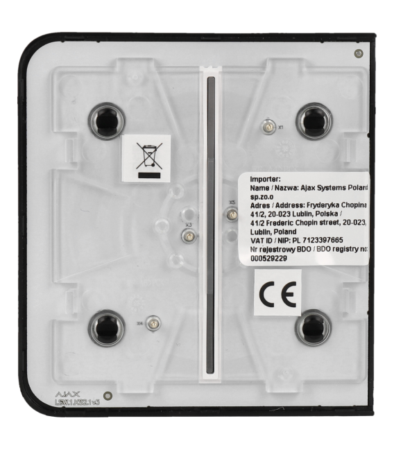 Panel de interruptor lateral doble AJAX