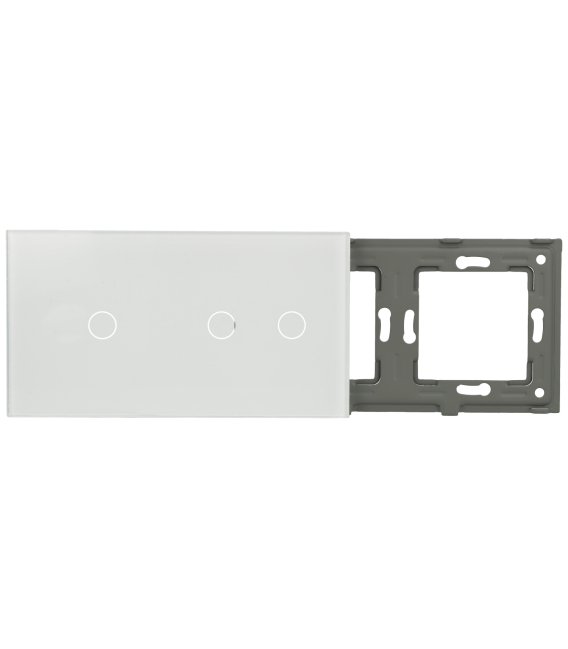 Panel de interruptor doble con 3 botones 