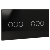 Panel de interruptor doble con 6 botones 