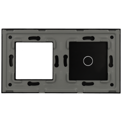 Panel de interruptor con 1 botón y marco para 1 dispositivo 