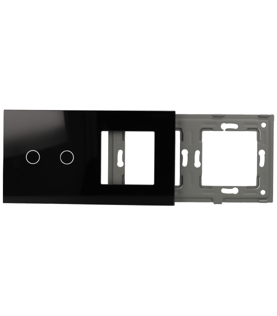 Panel de interruptor con 2 botones y marco para 1 dispositivo 