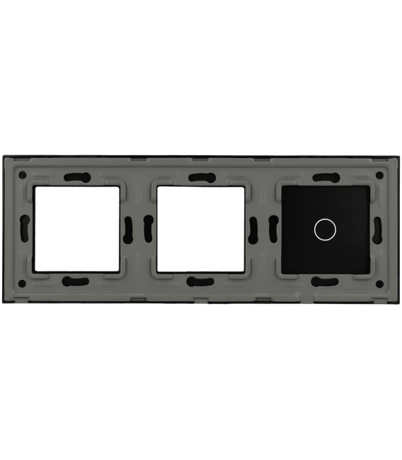 Panel de interruptor con 1 botón y marco para 2 dispositivos 