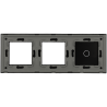 Panel de interruptor con 1 botón y marco para 2 dispositivos 