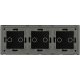 Panel de interruptor triple con 6 botones 