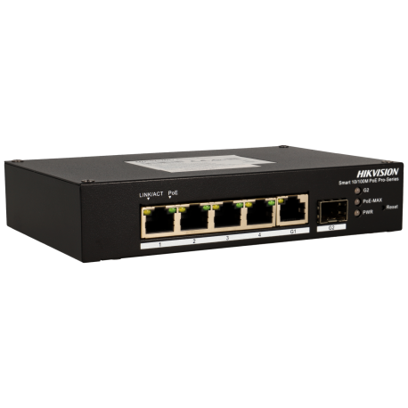 Switch HIKVISION PRO 6 porte con 4 porte PoE