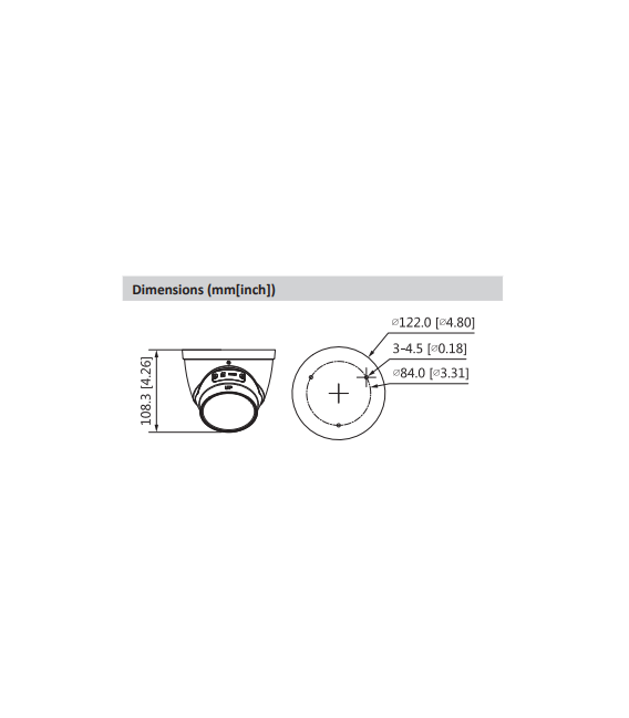 Telecamera DAHUA minidome ip da 4 megapixel e ottica zoom ottico